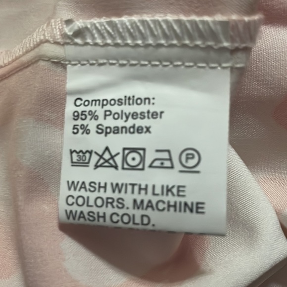 Romwe white and orange artistic splashes, short sleeved button-up shirt, size M - Picture 5 of 5